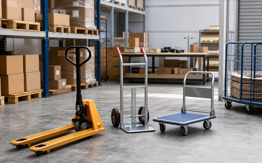 Transportwagen, Hubwagen oder Sackkarre: welches Hilfsmittel wofür?