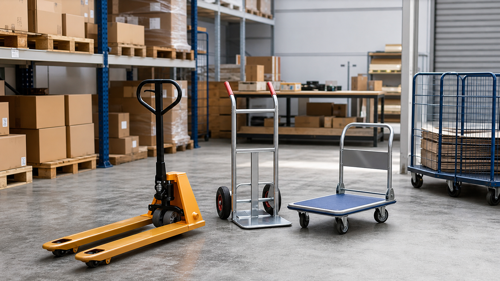 Transportwagen, Hubwagen oder Sackkarre: welches Hilfsmittel wofür?